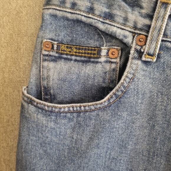 Vintage 90s mom jeans size 29 Insesm 31 high waist Rise Made In USA Pepe Jeans - Picture 5 of 7